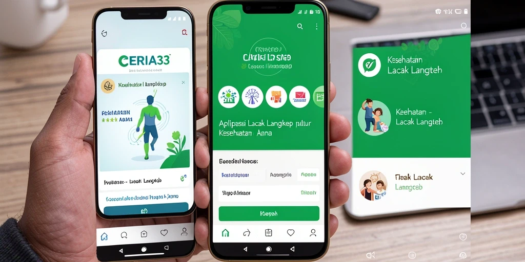 Antarmuka pengguna CERIA33 menampilkan fitur Lacak Langkah yang mudah dipahami.