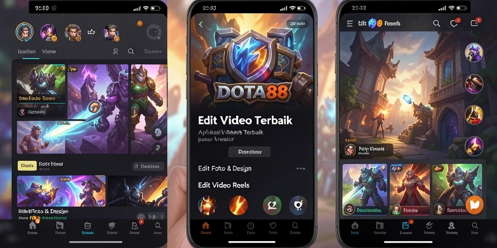 Antarmuka DOTA88 yang memudahkan editing Video Reels.