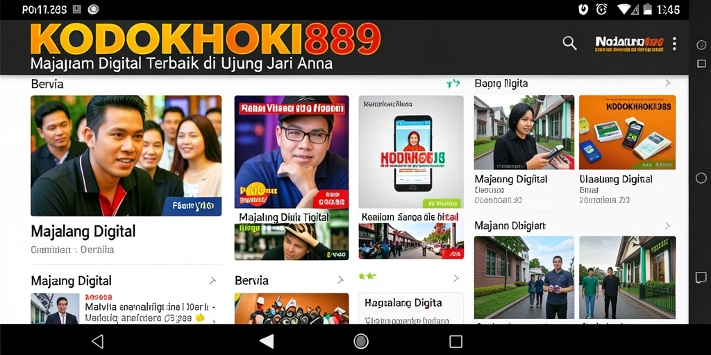 Antarmuka pengguna KODOKHOKI889 menampilkan koleksi majalah digital yang beragam.