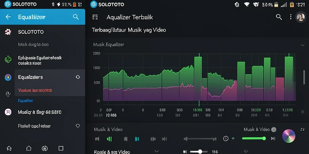 Tampilan antarmuka aplikasi SOLOTOTO yang memudahkan pengaturan Equalizer.